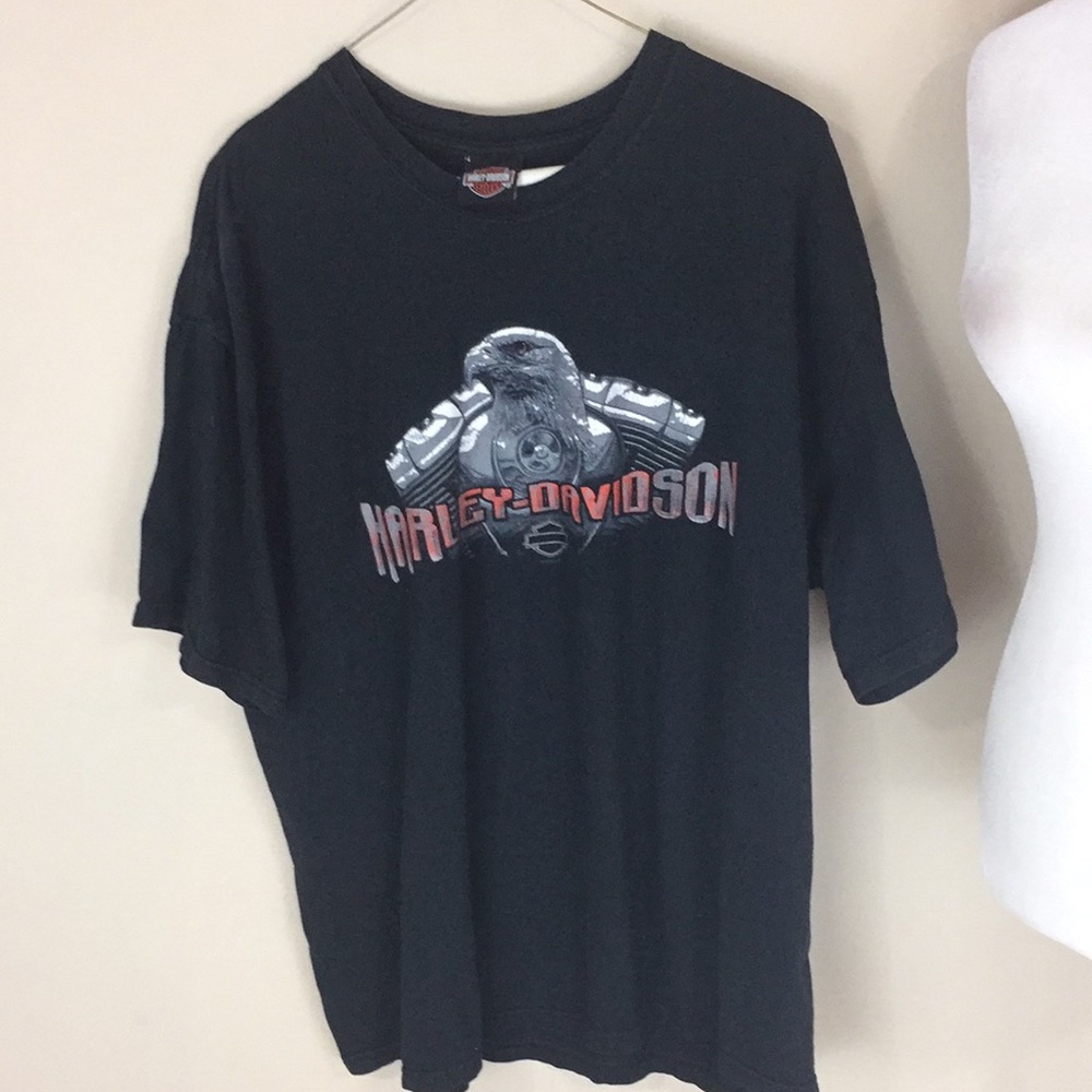 Harley Davidson Black Eagle T-shirt Iron Block 2004 Adams Center New York XL